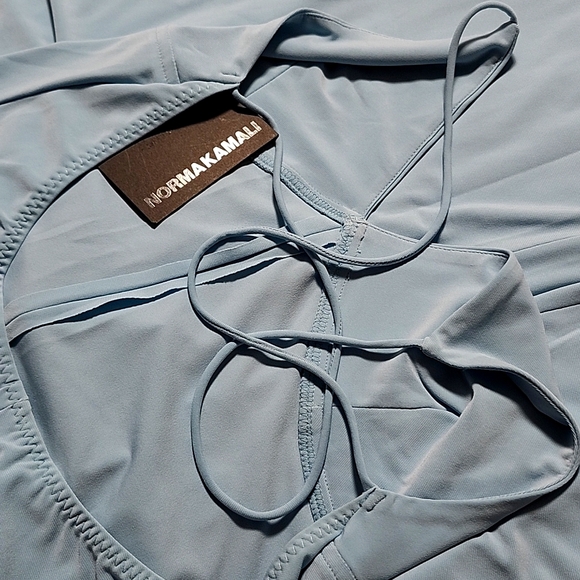 NWT Norma Kamali x REVOLVE Low Back Slip Jumpsuit in Powder Blue Size M - Picture 11 of 13